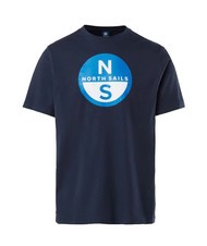 NORTH SAILS BASIC T-shirt in cotone stampa logo navy blue - T-shirt Uomo - 4