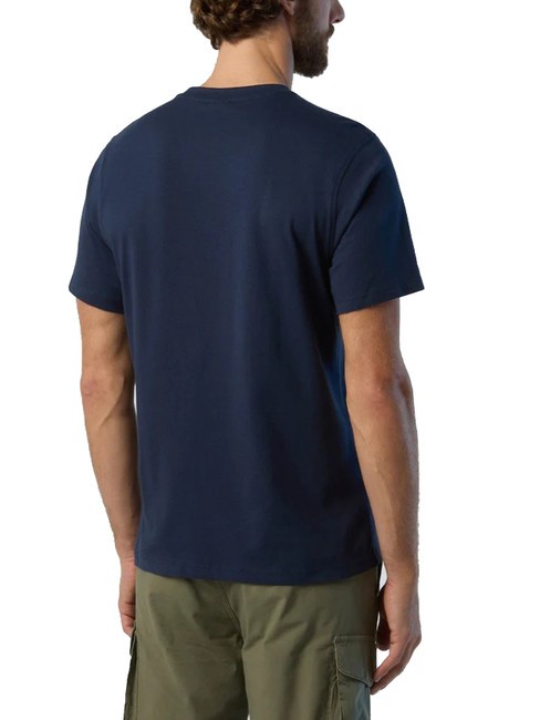 BASIC T-shirt in cotone stampa logo navy blue - T-shirt Uomo