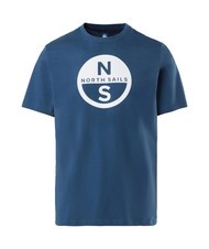 NORTH SAILS BASIC T-shirt in cotone stampa logo dark denim - T-shirt Uomo - 3