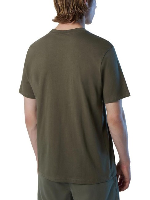 BASIC T-shirt in cotone stampa logo dusty olive - T-shirt Uomo
