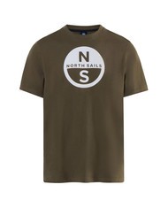 NORTH SAILS BASIC T-shirt in cotone stampa logo dusty olive - T-shirt Uomo - 3