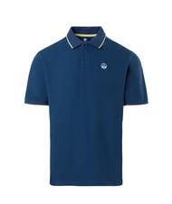 NORTH SAILS COLLAR STRIPED Polo manica corta in cotone dark denim - Polo Uomo - 4