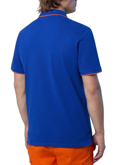 COLLAR STRIPED Polo manica corta in cotone surf blue - Polo Uomo