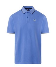 NORTH SAILS COLLAR STRIPED Polo manica corta in cotone wedgewood - Polo Uomo - 3