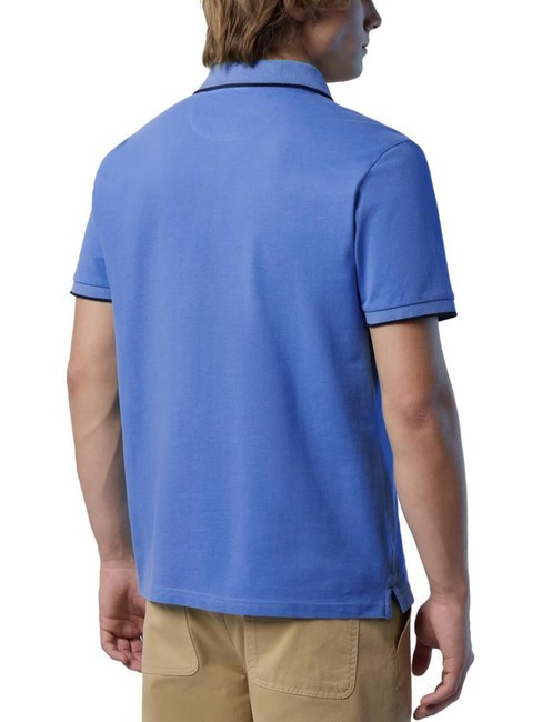 COLLAR STRIPED Polo manica corta in cotone wedgewood - Polo Uomo