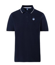 NORTH SAILS COLLAR STRIPED Polo manica corta in cotone navy blue - Polo Uomo - 5