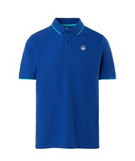 NORTH SAILS COLLAR STRIPED Polo manica corta in cotone ocean blue - Polo Uomo - 3