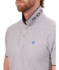 NORTH SAILS COLLAR STRIPED Polo manica corta in cotone grey melange - Polo Uomo - 3