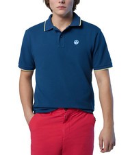 NORTH SAILS COLLAR STRIPED Polo manica corta in cotone dark denim - Polo Uomo - 3