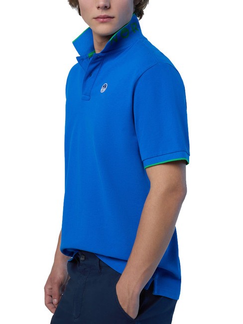 COLLAR STRIPED Polo manica corta in cotone royal - Polo Uomo