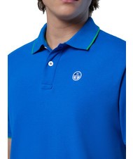 NORTH SAILS COLLAR STRIPED Polo manica corta in cotone royal - Polo Uomo - 4
