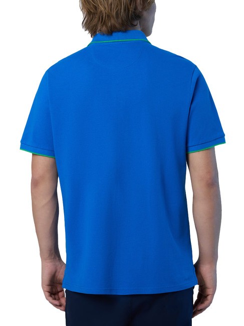 COLLAR STRIPED Polo manica corta in cotone royal - Polo Uomo