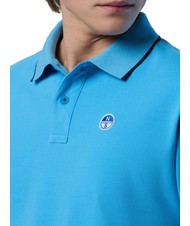 NORTH SAILS COLLAR STRIPED Polo manica corta in cotone azzurro - Polo Uomo - 3