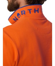 NORTH SAILS COLLAR STRIPED Polo manica corta in cotone flame orange - Polo Uomo - 5