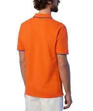 NORTH SAILS COLLAR STRIPED Polo manica corta in cotone flame orange - Polo Uomo - 2