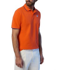 NORTH SAILS COLLAR STRIPED Polo manica corta in cotone flame orange - Polo Uomo - 3