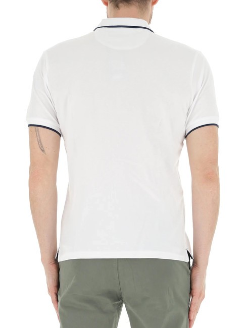 COLLAR STRIPED Polo manica corta in cotone white - Polo Uomo