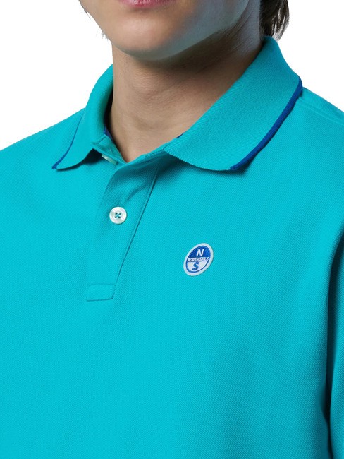 COLLAR STRIPED Polo manica corta in cotone ceramic - Polo Uomo