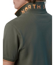 NORTH SAILS COLLAR STRIPED Polo manica corta in cotone dusty olive - Polo Uomo - 4