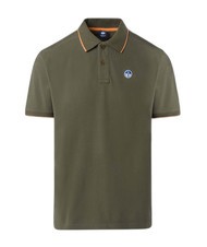 NORTH SAILS COLLAR STRIPED Polo manica corta in cotone dusty olive - Polo Uomo - 5