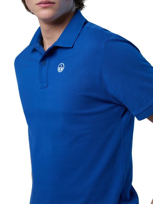 BASIC Polo manica corta in cotone ocean blue - Polo Uomo