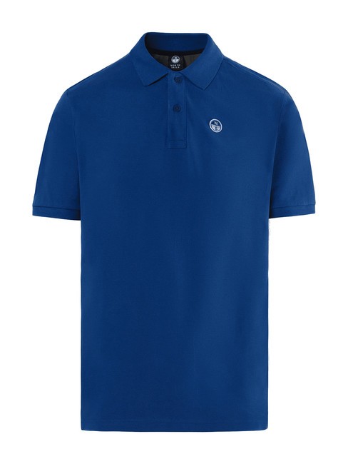 BASIC Polo manica corta in cotone ocean blue - Polo Uomo