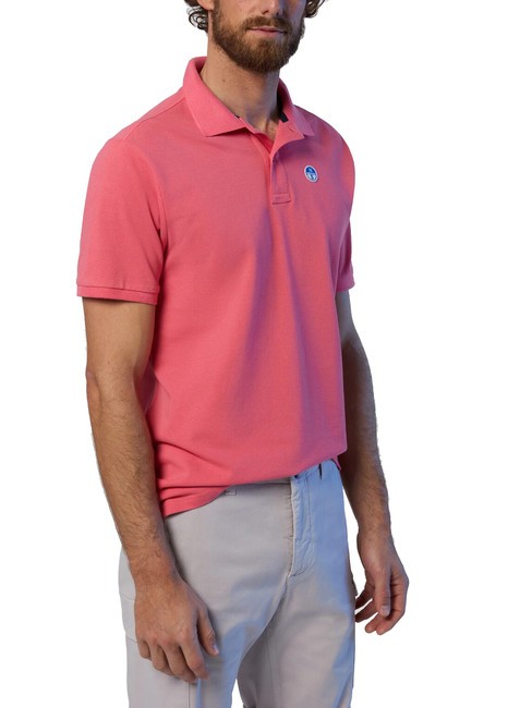 BASIC Polo manica corta in cotone calypso coral - Polo Uomo