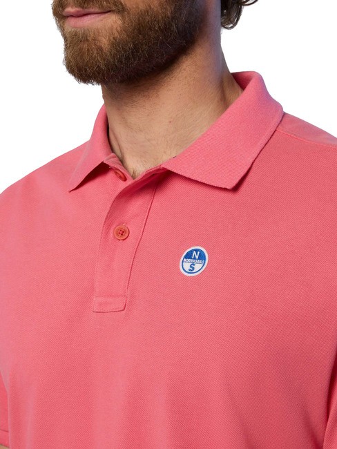 BASIC Polo manica corta in cotone calypso coral - Polo Uomo