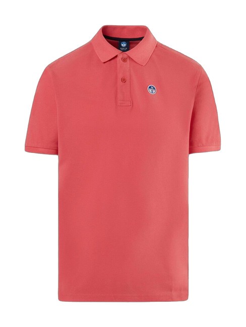 BASIC Polo manica corta in cotone calypso coral - Polo Uomo