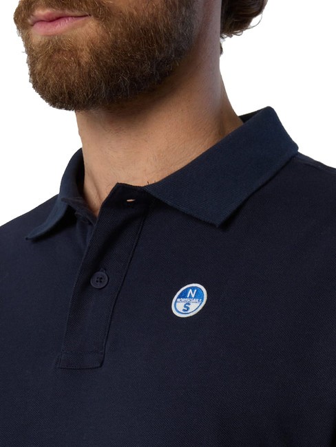 BASIC Polo manica corta in cotone navy blue - Polo Uomo