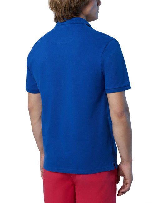 BASIC Polo manica corta in cotone ocean blue - Polo Uomo