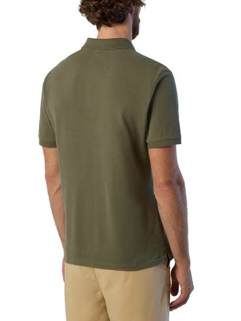 BASIC Polo manica corta in cotone dusty olive - Polo Uomo