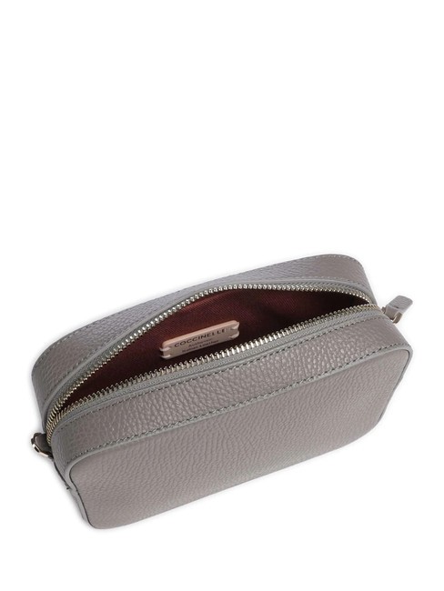 TEBE Borsa a tracolla in pelle martellata grafite - Borse Donna