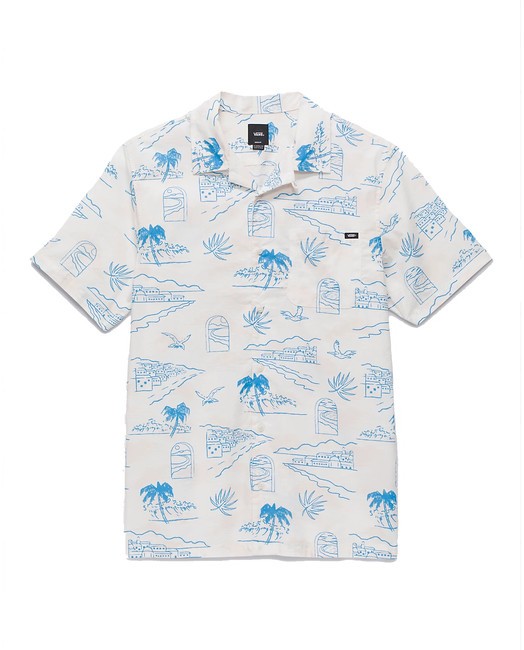 DAVISTA Camicia maniche corte in cotone marshmallow - Camicie Uomo