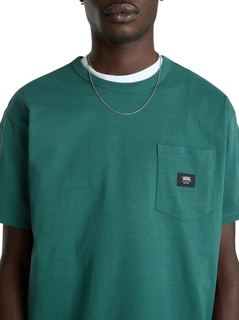 OFF THE WALL II POCKET T-shirt in cotone con taschino bistro green - T-shirt Uomo