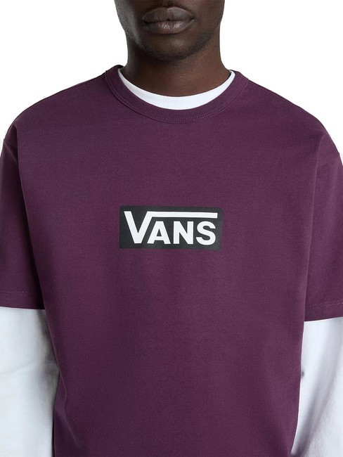 OFF THE WALL II DROP T-shirt manica corta in cotone blackberry wine - T-shirt Uomo