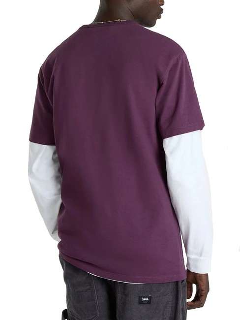 OFF THE WALL II DROP T-shirt manica corta in cotone blackberry wine - T-shirt Uomo
