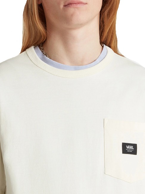 OFF THE WALL II POCKET T-shirt in cotone con taschino antique white - T-shirt Uomo