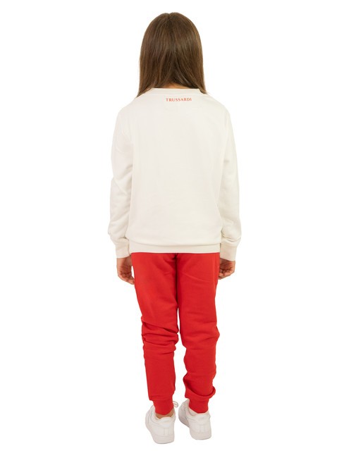 STRAUB KIDS Tuta felpa e pantalone off-white/red - Tute bambini