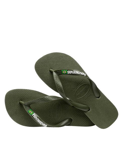 BRASIL LOGO Infradito  green/green - Scarpe Unisex