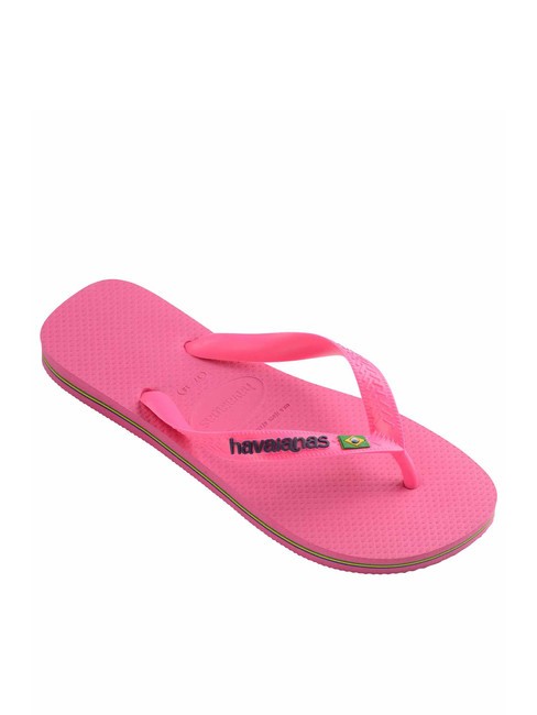 BRASIL LOGO NEON Infradito pink flux/pink flux - Scarpe Unisex