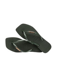 HAVAIANAS SQUARE LOGO Infradito olivegreen - Scarpe Donna - 4
