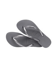 HAVAIANAS SLIM LOGO Infradito steel/grey - Scarpe Donna - 5