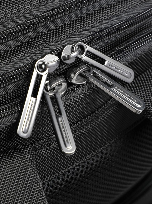 BRIEF 2 Zaino borsone in pelle e tessuto Nero - Zaini da lavoro porta PC