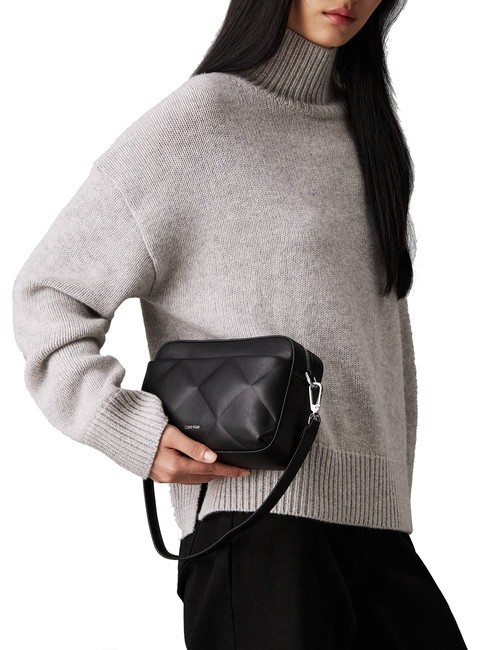 DIAMOND QUILT  Mini Bag a spalla, con tracolla ck black - Borse Donna