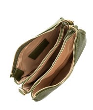 LESAC SIMONA Borsa a tracolla tris pelle dollaro oliva - Borse Donna - 5