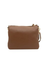 LESAC SIMONA Borsa a tracolla tris pelle dollaro bruciato - Borse Donna - 3