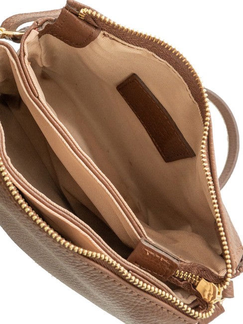 SIMONA Borsa a tracolla tris pelle dollaro bruciato - Borse Donna