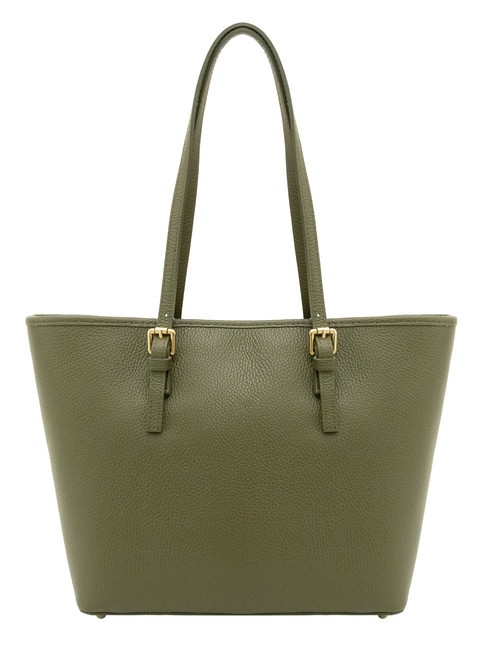 CHIARA Borsa shopper in pelle dollaro oliva - Borse Donna