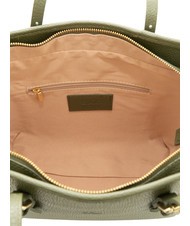 LESAC CHIARA Borsa shopper in pelle dollaro oliva - Borse Donna - 6